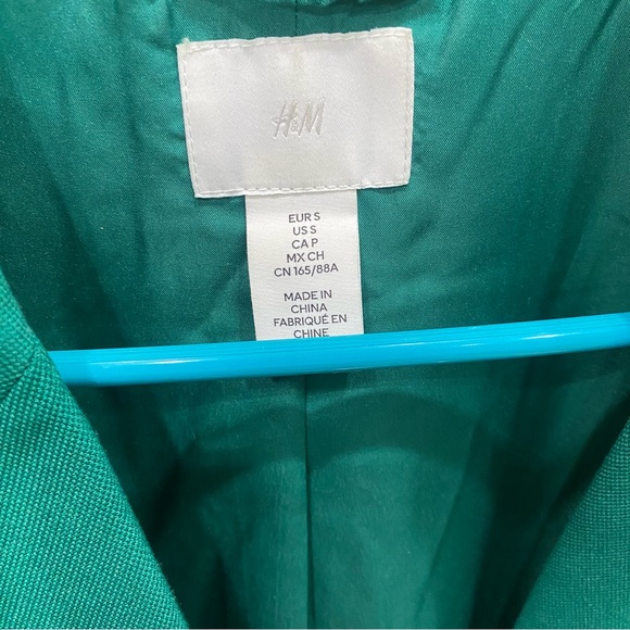 H&M Green Single-breasted Jacket Blazer size Small - Picture 5 of 6